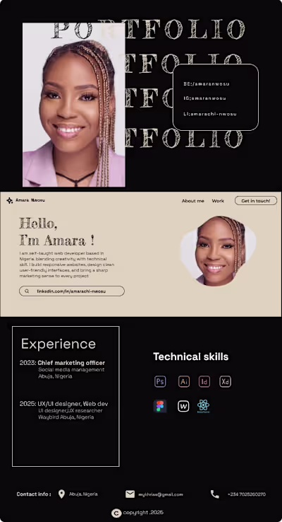 Modern Portfolio Landing Page Design