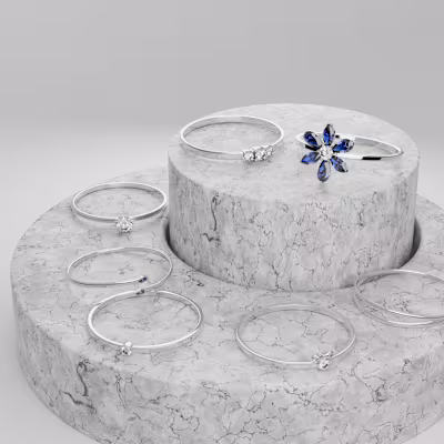 Product Visualization of a Ring Collection