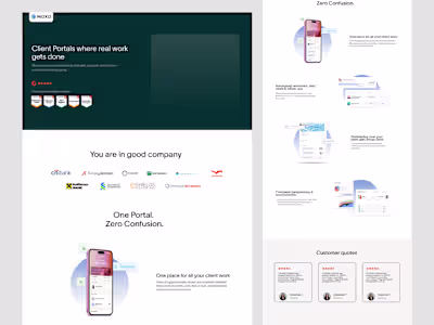 High-conversion B2B SaaS landing page for a client onboardin...