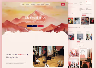 Yale School of Art Homepage Redesign