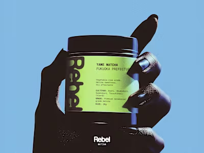 Rebel Matcha, Brand Identity + Packaging