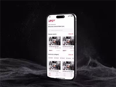 EventSpot Mobile App Design