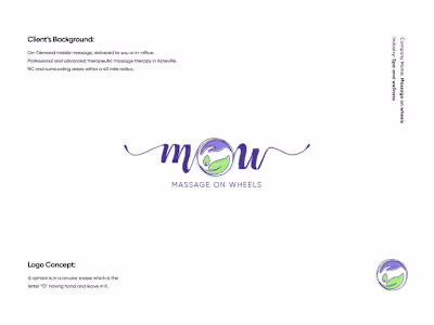 Massage on Wheels - Logo Design