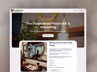 Website Redesign for a Modern Barber Shop
