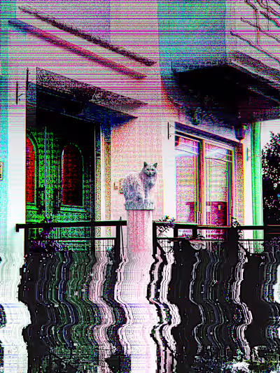 old but gold glitch art