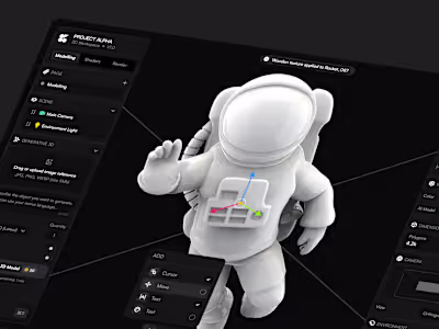 3D Builder Dashboard Design