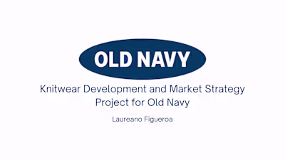 Knitwear Development & Market Strategy for Old Navy