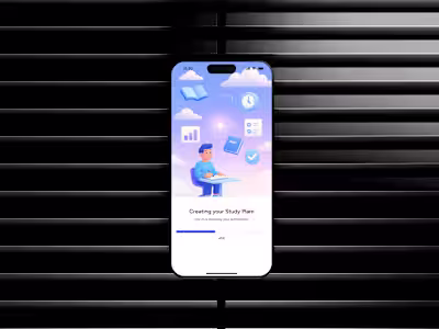🎓 New UX/UI Project Completed — AI-Powered Study Plan Setup...