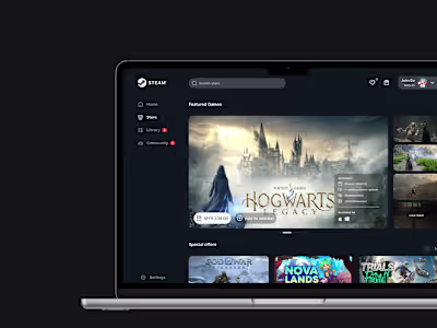 UI Showcase : Redesign store page for Steam library