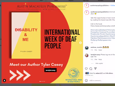 Austin Macauley on Instagram: “International Week of Deaf Peopl…