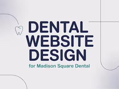 Dental website design for Madison Dental Square Tx.