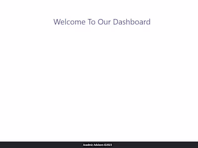 Dashboard for a education system app