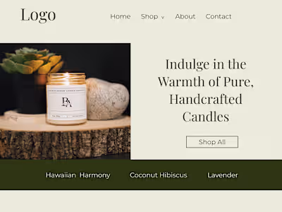 candle website - sample website