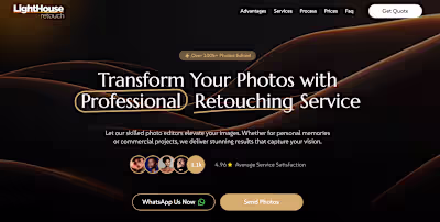 Website Design and Webflow Development for LightHouse Retouch