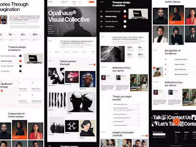 Creative agency website design.
Design in