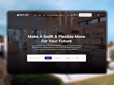 Seamless Real Estate Experience Website Design