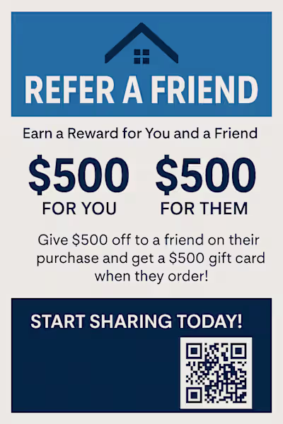 Referral Flyer Design & Copywriting for Roofing Platform