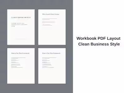Workbook Layout Design — Clean