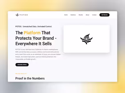 Framer Landing Page & Website Development for Potoo Solutions