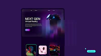 Web3-themed VR web UI