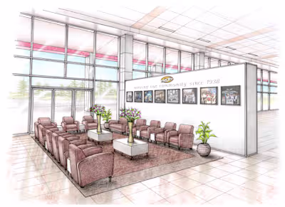 Interior design hand drawings – architectural sketches