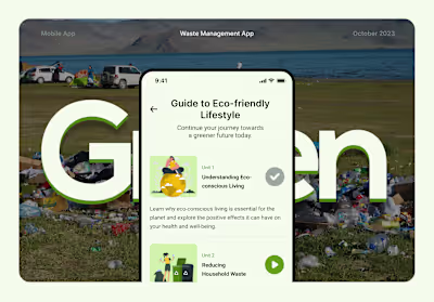 I designed Green Waste a mobile app — creating a clean, intu...