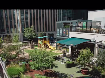 Garden on top of rooftop  