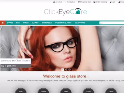 Glass store web design