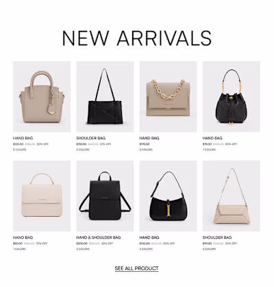 Handbag Brand E-commerce Website✨