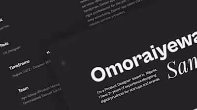 Webflow Portfolio for Product Designer