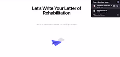 Webflow + GCP + GPT (AI Rehabilitation Letter Writer)
