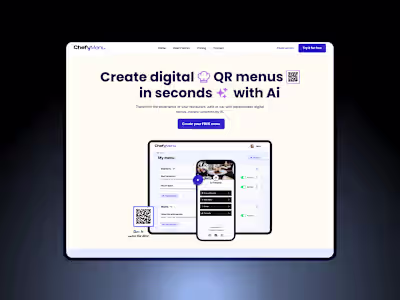Chefy Menu - Product Design & MVP Development