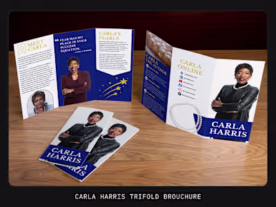 Carla Harris — Trifold Brochure