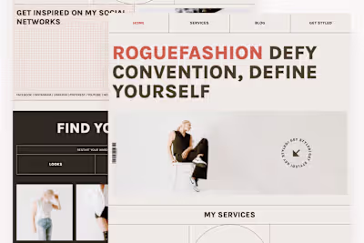 ROGUEFASHION - Stylist blog and newsletter website design