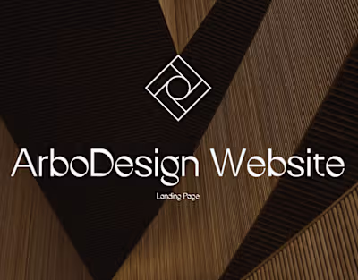 ArboDesign Landing Page