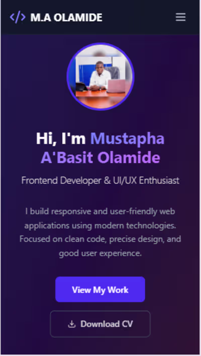 Responsive Portfolio Website Development