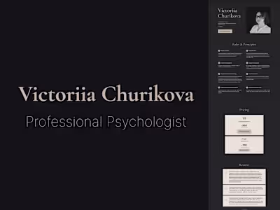 A personal Framer website for a professional psychologist 