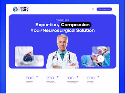Neuro injury Website UI UX 