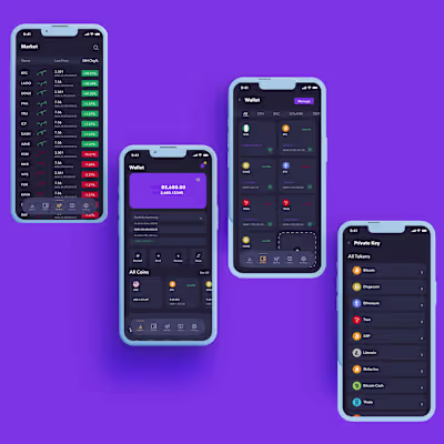 Syarpa CoinMika Crypto Wallet - Designed with Figma