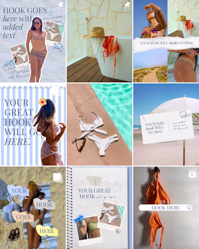 This swimwear grid feed is