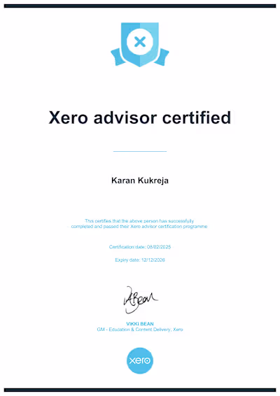 Xero Certification