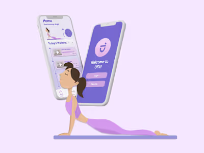 Visual Design for UFit (fitness app)