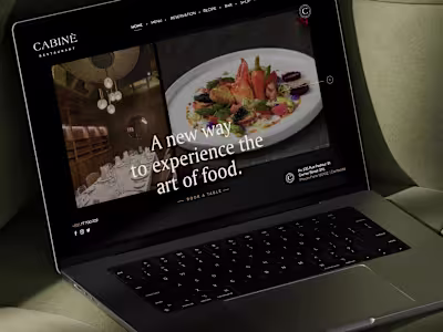 Cabinè — Fine Dining Brand Identity & Restaurant Branding Design