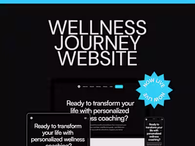 Wellness Journey Website
