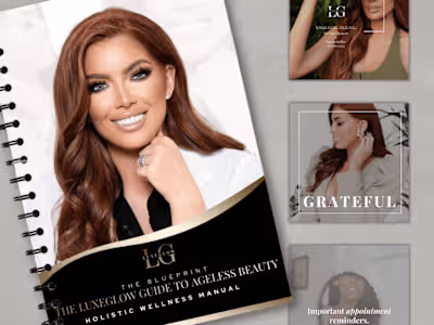 E-book cover and social media content posts