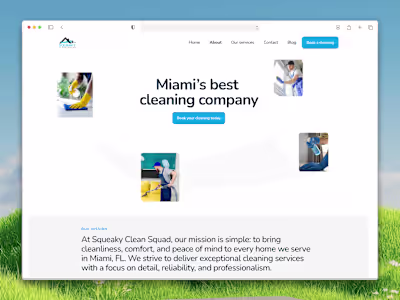 Squeaky Clean Squad | Cleaning Website