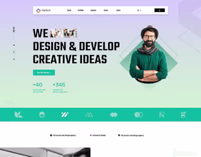 Creative agency, Figma template, UIUX DESIGN
