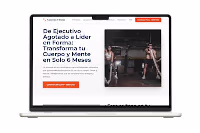 Fitness program landing page, framer practice