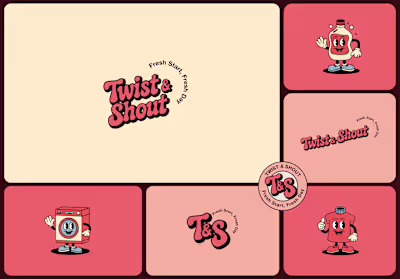 laundry logo design for twist & shout brand.