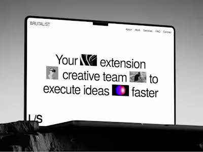 One of my proudest works is to explore the brutalist design ...